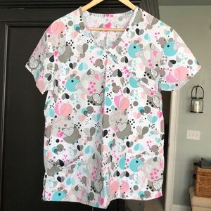 Valentine heart scrub tops